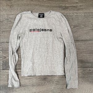 Ralph Lauren Polo Jeans Heather Gray Long Sleeve Tee